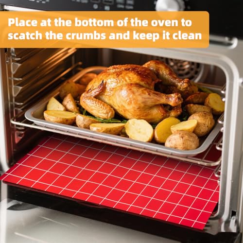 Silicone Baking Mat Roll 12IN*8FT Free Cutting, Non-Slip Pastry Mat, Non-Stick Reusable Air Fryer Liner, Oven Liners, Counter Mat, Freeze Dryer Mat, Easily Cut to Size Fit All Ovens Pans Tins Dishes - color: Red, size: 96"L x 12"W