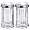 Set of 2 Glass Sugar Container for Sugar and Creamer Set 12 Oz - size: 2 Pcs 12 Oz