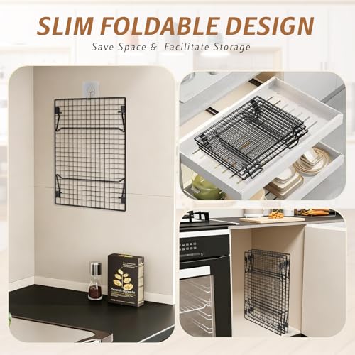 Cooling Racks for Cooking and Baking, 2-Tier 13" x 9" Stackable - size: Small