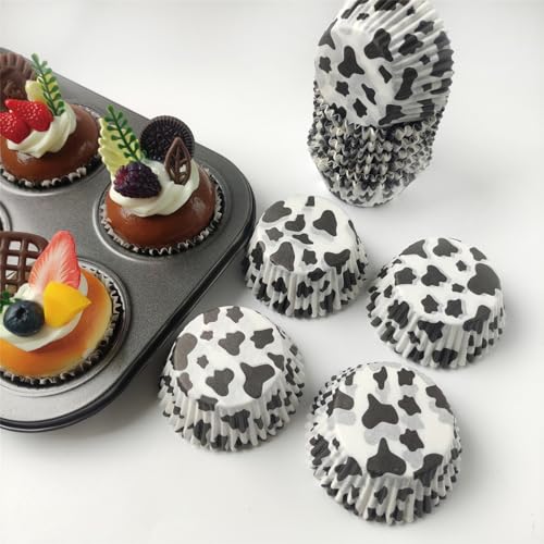 Cupcake Liners Baking Cups 100 Pack Standard Food Grade Paper Muffin Cups - color: Black
