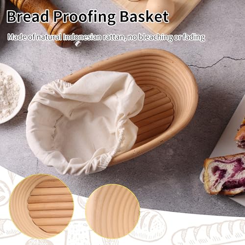 9.8 Inch Banneton Bread Proofing Basket Oval Sourdough Bread Basket