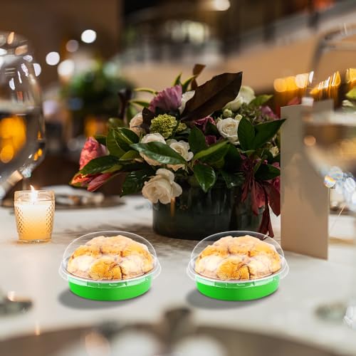 LNYZQUS 8oz Mini Pie Tins with Lids 50 Pack, 4 Inch Individual Cake Pans - color: Green