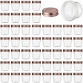 novelinks 4 oz Plastic Small Mason Jars and Small Plastic Jars with Lids - color: Rose Gold, size: 40 Pack 4 Ounce