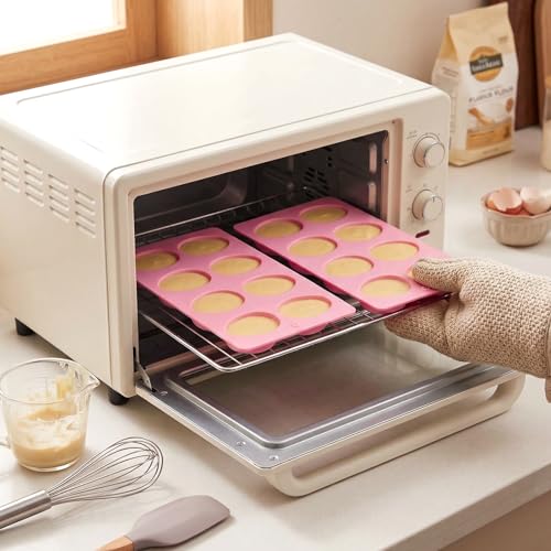 1 Pack Silicone Egg Molds 8 Cavity Easter Silicone Candy Mold 3D Egg-Shaped Silicone Baking Mold for Chocolate, Jello, Mini Cakes, DIY Desserts, Candy, Ice, Pudding, Baking (1, Pink) - color: Pink
