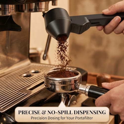 Plastic Coffee Measuring Spoon Set with Funnel, Cleaning Brush & 16 Stencils – Multifunctional Tool for Latte Art, Hot Chocolate, Cake Decorating, and Protein Powder