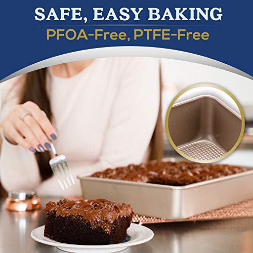 Ultra Cuisine 9x13 Inch Cake Baking And Brownie Pan - Baking Tray - size: 13.1 x 9.1 x 2.2