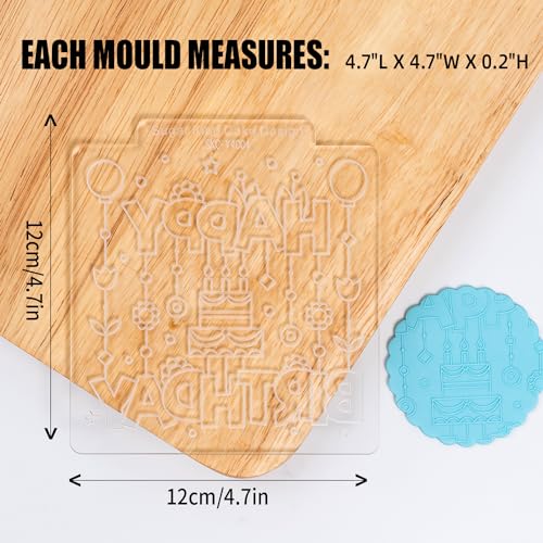 KALAIEN Cookie Stamps,Fondant Impression Mat Set of 3 Style 5 - color: Style 5