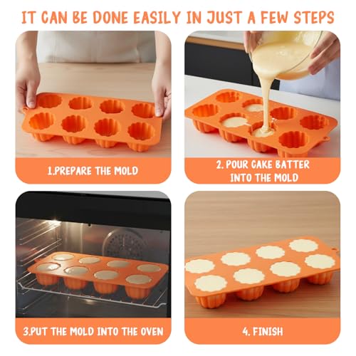 Halloween Pumpkin Silicone Mold for Chocolate,8 Cavities Chocolate Molds,Funny 3D Halloween Chocolate Candy Molds for Soap Pudding Jelly Cakes Making - color: Style3