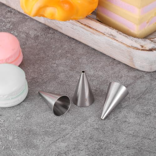 3 Pieces Cake Decorating Tips, #3 Stainless Steel Small Piping Tips - size: #3