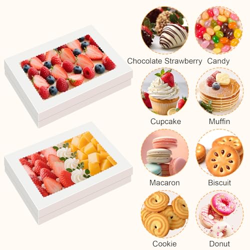 15 PCS Sheet Cake Boxes, 14x10x4 Rectangle Cake Box, Quarter Sheet Cake Box, White Baking Boxes, Large Bakery Boxes, Cajas Para Pasteles, 10x14 Cake Boxes for Birthday, Wedding, Party, Business - size: 14X10X4 Inch