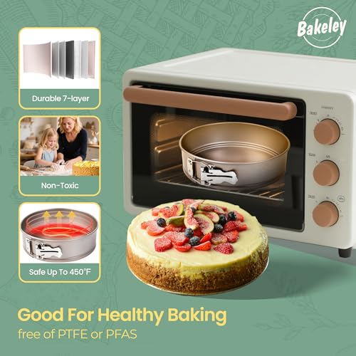 9 Inch Springform Pan With Removable Bottom Nonstick Carbon Steel for Oven - size: 9.3 inch