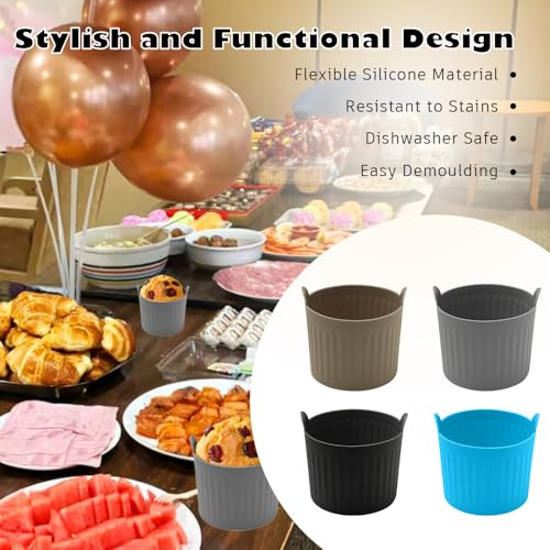 8-piece set of air fryer baking molds, high-end food grade silicone mold cups, non stick air fryer accessories suitable for eggs, cupcakes, pancakes, puddings, pies, and Kashida sauce