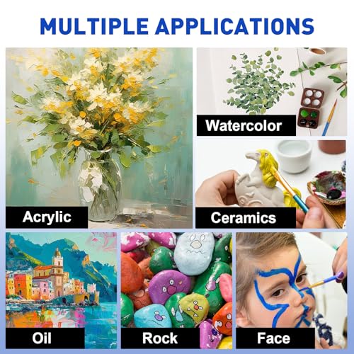 ESRICH 60PCS Paint Brushes, Paint Brush for Acrylic Painting - size: 60p