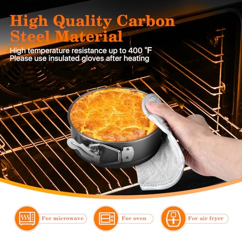 4.8 Inch Mini Springform Pans with Removable Bottom for Baking, Round,8 Pcs