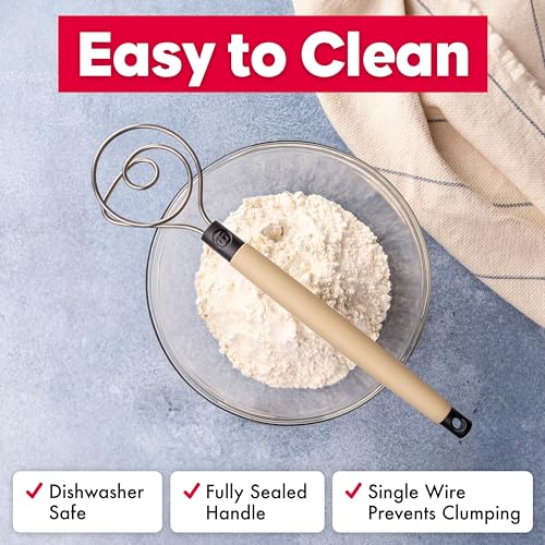Brod & Taylor Dough Whisk - Heavy Duty Dishwasher-Safe Mixing Tool