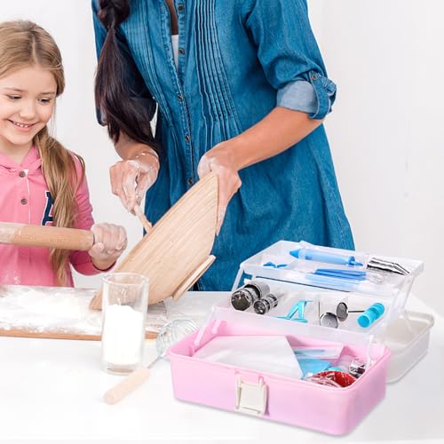 Cake Decorating Tools Storage Case, 3 Layer Craft Organizer Box