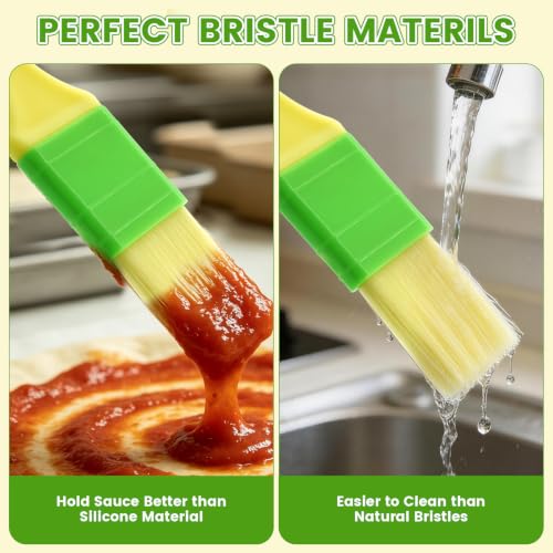 4Pcs Natural Wool Pastry Brush Basting Brush Kitchen Brush (S/M/L)
