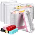 Qunclay 300 Pcs Mini Loaf Pans with Lids 6.8 oz Aluminum Foil, Multicolor - color: Multicolor
