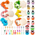 Nifogo Sandwich Cutter for Kids Lunch 48 Pcs (LARGE) - color: H-Orange Green 48pcs
