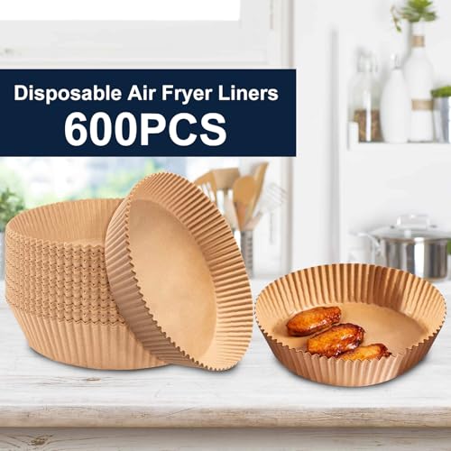 600 PCS 7.9 Inch Round Air Fryer Baking Paper Liners