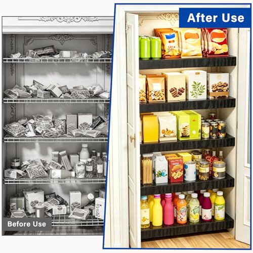 Wire Shelf Covers for Pantry Rack,for All 16" Depth Wire Shelf,Black 8pcs - size: 16" Depth