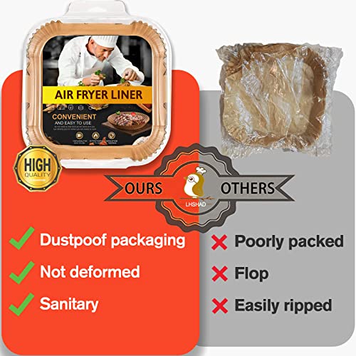 4 qt Air Fryer Liners, Chefman Air Fryer Liners Disposable - size: 7.5" Square 120 pcs
