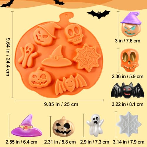 Halloween Soap Molds, 2-Pack Halloween Theme Silicone Molds 14 Cavity - color: Halloween Soap Molds