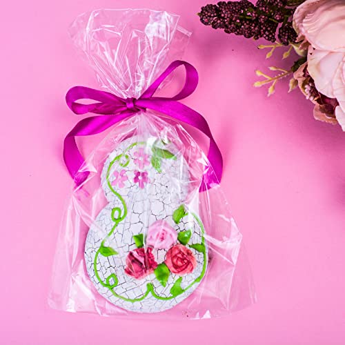 Morepack Cellophane Treat Bags 6x9 In 200 PCS Cookie Bags with Twist Ties - size: 6x9 Inch (Pack of 200)