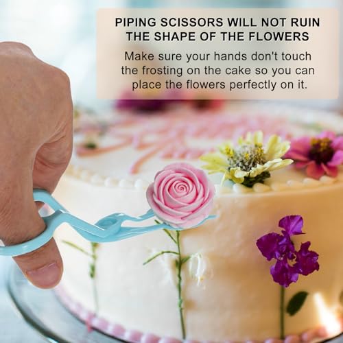 uxcell 3Pcs Flower Lifter Cake Decorating 5.1x2.2" Tool White/Pink/Purple - color: White/Pink/Purple