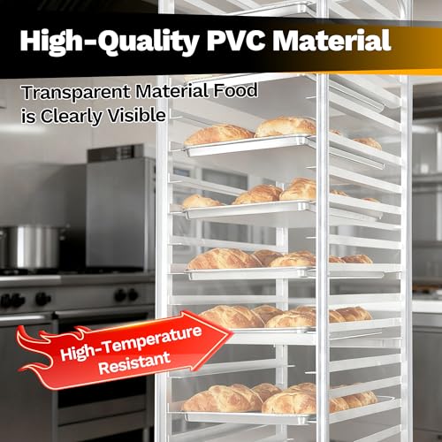 BIEAMA 10 Tier Half Size Bun Rack Cover, Commercial Bakers Racks Cover - color: Cover, size: Half Size 10-Tier