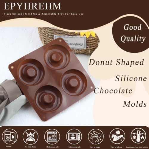 4 Cavity Donut Shaped Silicone Chocolate Molds