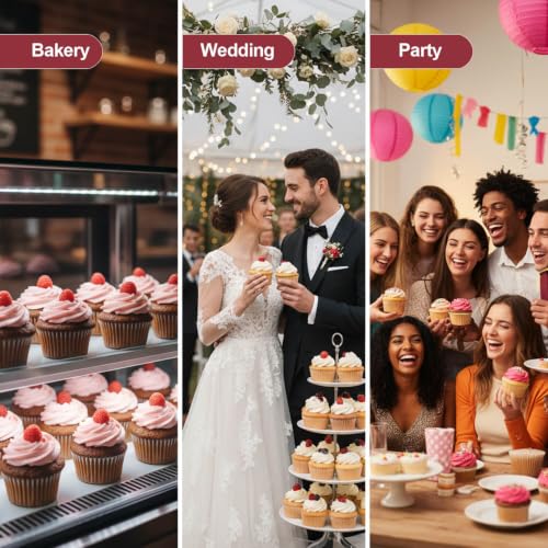 400 Pcs Mini Natural Cupcake Liners, Muffin Paper Baking Cups - color: Natural