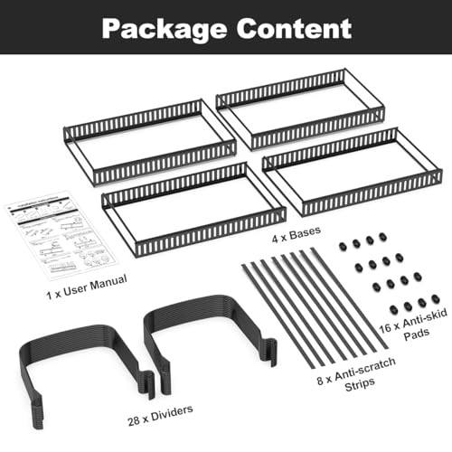 Housolution 2 Pack Cutting Board and Baking Tray Cookie Sheet Organizer - color: Black, size: 14 Dividers, 2 Pack