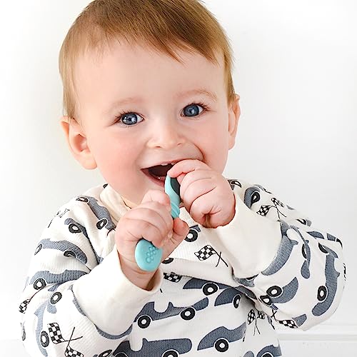 PrimaStella Silicone Chew Spoon Set for Babies and Toddlers | Safety Tested | BPA Free | Baby Spoon 6 Pack (Pink/Purple) - color: Pink/Purple