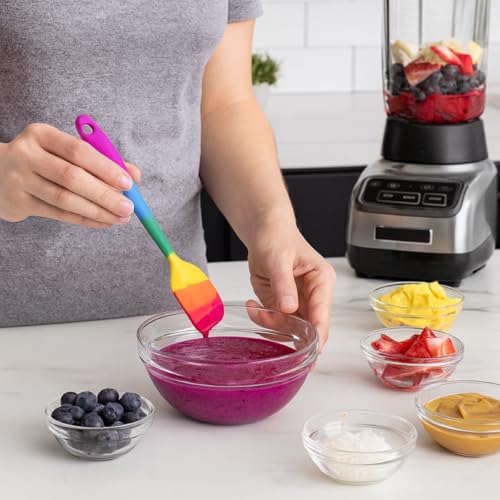 Cooking With Pride Non-Stick Mini Scraper Spatula, Heat-Safe Silicone With Iron Core, 8.5-Inch - size: Mini Scraper Spatula - 8.5-Inch