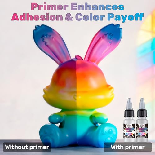 42 Colors Airbrush Paint Set with 3 Primers & 5 Thinners,20 ml/Bottle