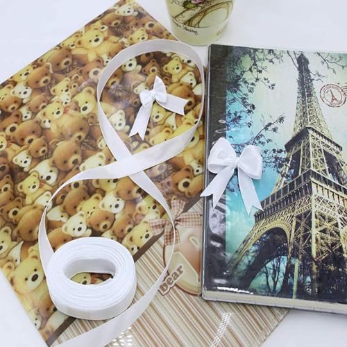 Cookie Bags for Packaging, Searik Translucent Plastic Cellophane Pastry Treat Bags for Party Gift Giving Bakery Bread Candy Chocolate Wrapping Goods with Stickers and Ribbon (3.5 x 8.8 Inches, 80 Pcs) - size: 3.5 x 8.8 Inches