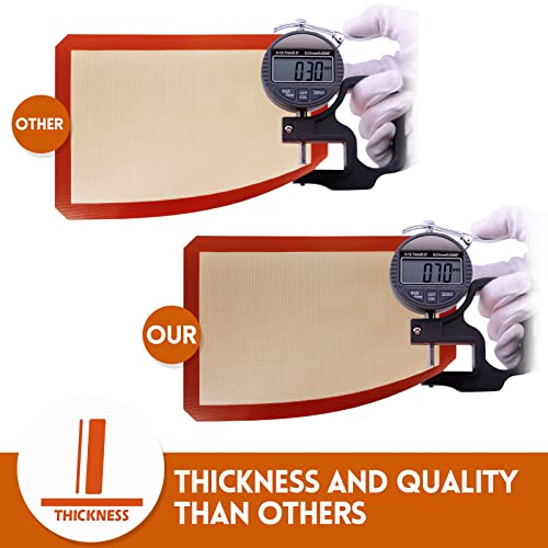STATINT Silicone Baking Mat, Nonstick Half Sheet Baking Mat, Set of 2 - size: 2 Half Sheets