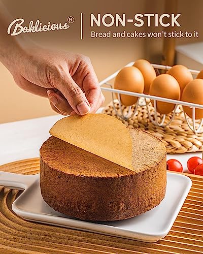BAKLICIOUS 470 Pcs Unbleached Parchment Paper Baking Sheets & Rounds Bundle - 220 Sheets + 250 8x8 Inch Rounds - Non-Stick, Heat Resistant, Waterproof, Food Grade