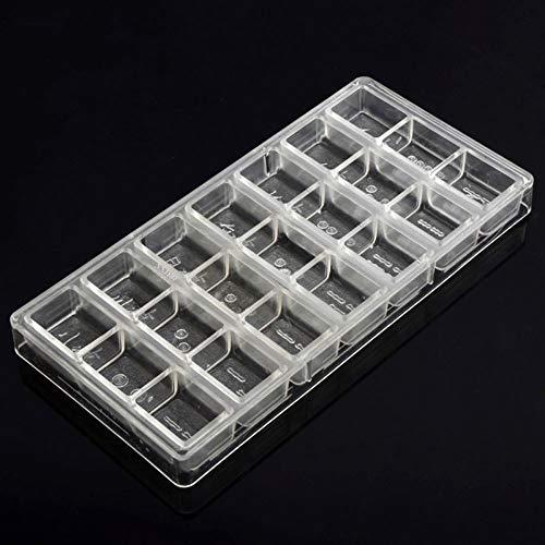 Polycarbonate Chocolate Mold DIY Candy Mould Clear Hard Plastic Bakeware Pastry Tools (19318-D) - color: 19318-D