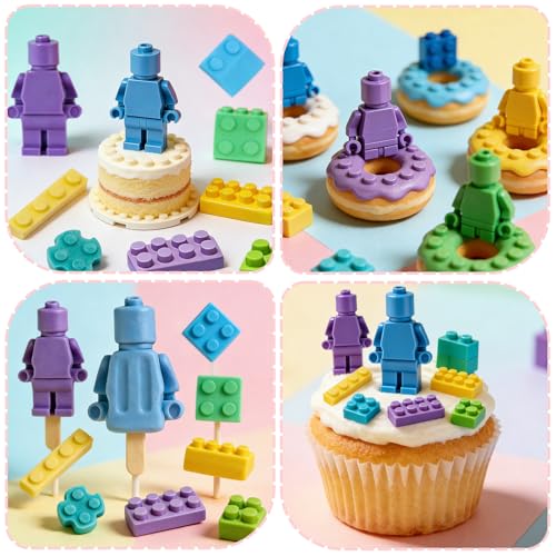 4Pcs Building Blocks Cake Decorating Fondant Molds