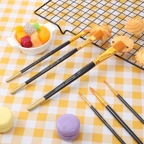 6 PCS Food Paint Brushes, Cake Painting Brushes Set