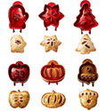 Holiday Mini Hand Pie Molds Set, Food-Grade ABS Non-Stick Maker (A+B-6Pcs) - color: A+B-6Pcs