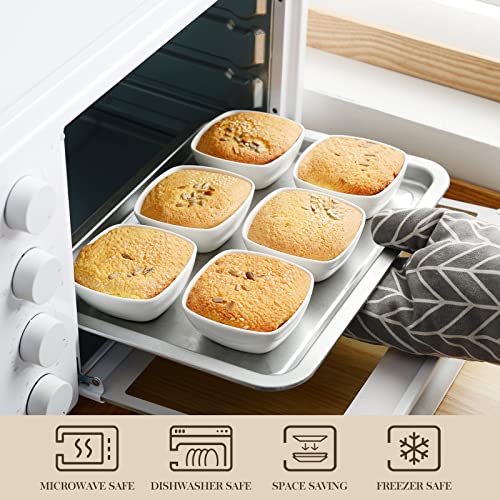 MALACASA 5 oz Porcelain Dip Bowls Set, 12 Pack Small Ramekins Stackable