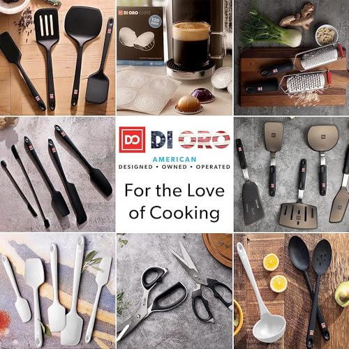 DI ORO Silicone Spatula Set - 600F Heat Resistant, 5-Pc Stone - color: Stone