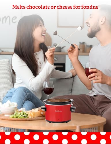 Betty Crocker 0.7-Quart Mini Slow Cooker & Chocolatier, BC-2555R, Red - size: 0.7 Quarts