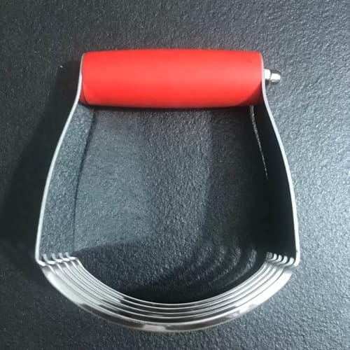 Dough Blender, Professional Heavy Duty Stainless Steel Pastry Dough Cutter Butter Cutter with Blades (1, Red) - color: Red