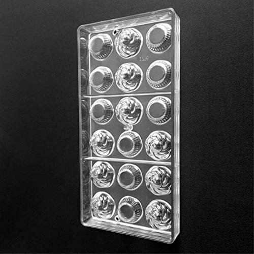 Polycarbonate Chocolate Mold DIY Candy Mould Clear Hard Plastic Bakeware Pastry Tools (19390) - color: 19390