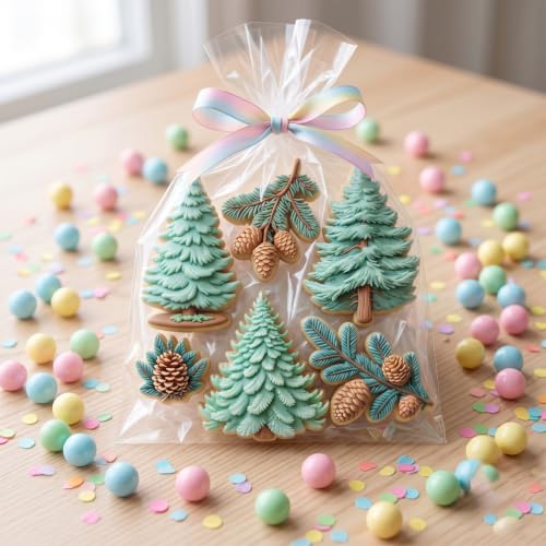 Christmas Tree Silicone Molds Pine Tree Pinecone Fondant Molds - color: Style H