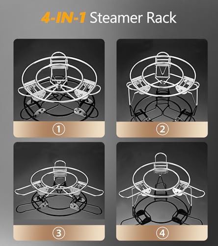 Ugotit Round Steamer Rack for Pots, Adjustable Instant Pot Trivet